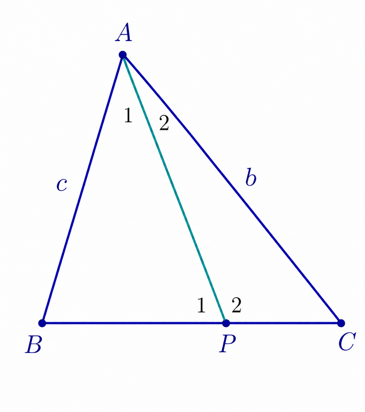 Ratio Lemma in triangle ABC with point P on BC