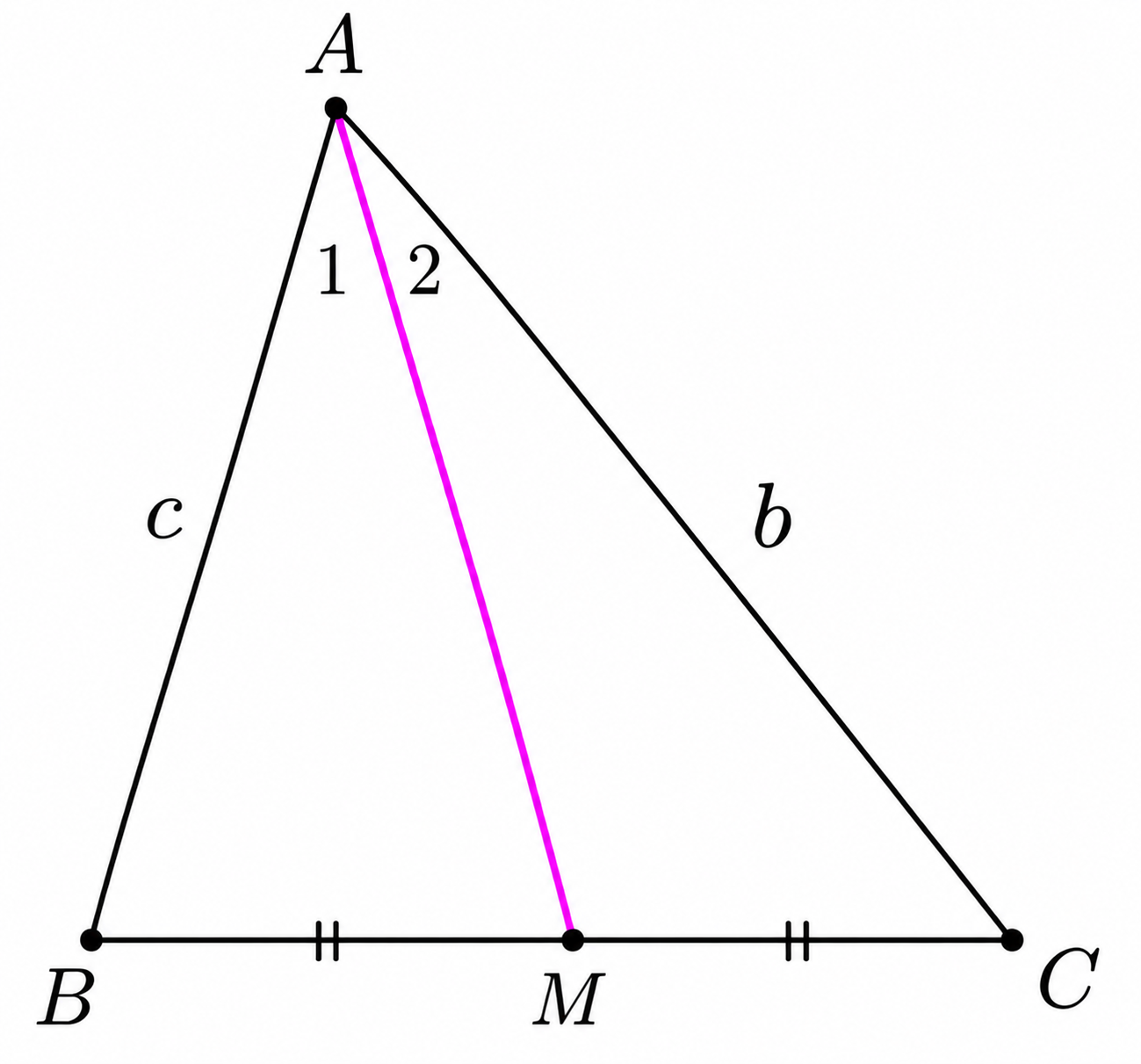 Ratio Lemma for a median in triangle ABC