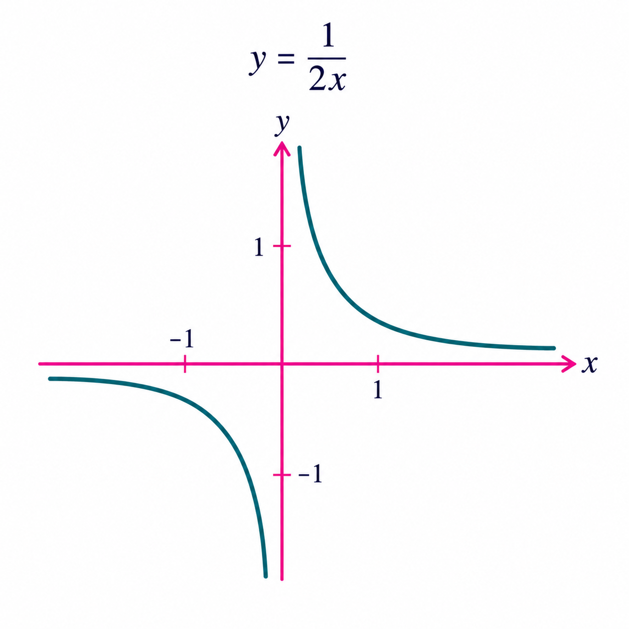 Graph of y = 1/(2x)